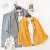 Fongt Smog Haze Blue Salt Outside Wearing Wicked Shirt Women's Spring And Autumn Design Hongfeng Lady Solid Color Shirt