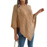 Shooting 2025 Autumn And Winter Casual Pure Color Mahjong Loose Cloak Sweater Coat Women's