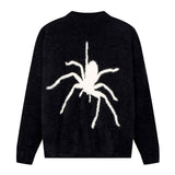 Spider Print Loose Sweater-Outfit