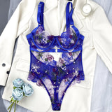 Color Embroidery Sexy French Lace Steel Ring Clause Plastic Waist Body