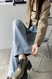 Leg High Waist Casual