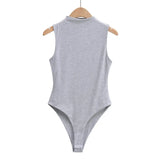 2021 Fashion Women Solid Strethy Bodyshirt Shirt Playsuit Turtleneck Long Sleeve Female Tops