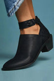 Heel Zipper Ankle Booties 1028-1-Outfit