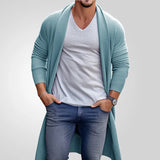 Fongt Men's Spring And Autumn Thin Knits Men's Loose Long Wool Coat