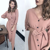 Office Dress Fashion Midi