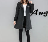 Coat Womens 2022 Spring Autumn Hoodies Tops Slim Students Baseball Clothes Medium length Windbreaker Coats Lady