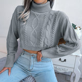 Fongt Shooting 2025 Autumn And Winter Fashion Mahjong Long Sleeve High-Neck Short-Sleeved Sweater Women's Clothing