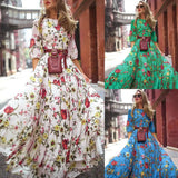 Fongt Spring New Digital Print Dress Dress Holiday Dress Women's