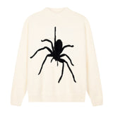 Spider Print Loose Sweater-Outfit