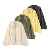 Fongt Explosion Women's Puff Sleeve Pilot Jacket Coat