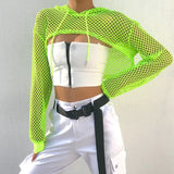 Fongt Resort Style Personality Grid Splicing With Hooded Hooded Sunscreen Shirt Women's Sports Leisure Top