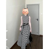 Fongt Elegance Wears A Traceal Tice-Grow Dress Women's New Summer Design Commuting Long Skirt