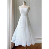 Light Pink Short Prom Dresses Spaghetti Straps Tiered Tulle Prom Gowns Sweeheart Tea-Length Wedding Party
