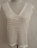Summer New Thin Hollowed-Out V-Collar Knitted Blouse Vest Blouse-Outfit