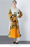 Fongt New Women's Dress Dress Oversized Dress Print 100 Folds T-Shirt With T-Shirt Holiday Casual Dress