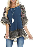 Fongt Spring And Summer Women's Bat Sleeves Colored Leopard Colored Leopard Prints In-Sleeve T-Shirt