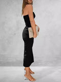 Fongt Women's Decoration Body Explosion With A Breast-Tight Waist Dress A Step Dress Woman