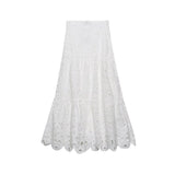 Suits Of New Embroidered Hollowed-Out Shirt And Skirt In Summer-Outfit