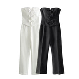 Spring Bow Strapless Jumpsuit 2828536-Outfit