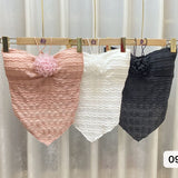 Pure Desire Sling Vest Summer Design Beautiful Back Short Irregular Flowers Pink Back Sweet Spicy