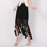 Fongt 2024 New Fashion Retro Style Embroidered Tassel Skirt-Outfit