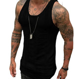 Fongt Men's Wear Summer Thin Sleeveless Men's Vest White Mesh Hollow Sports Top