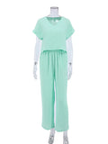 Loose Pajamas Womens Cotton 2 Piece