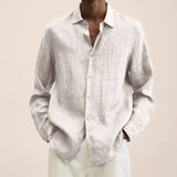 Fongt Explosion Autumn Long Sleeve V-Neck Loose Button Cotton Shirt Shirt