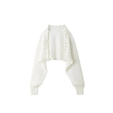 Fungus Cardigans Femme Long Sleeve Ropa Mujer 2024 Spring Summer New Tops Simple Womans Clothing Sweet Sweaters-Outfit