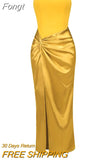 2023 New Summer Women's Satin Skinny Party Dresses Sexy Off Shoulder Drape Celebrity Gala Club Evening