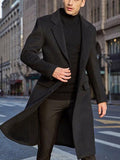 2023 New British Men's Long Trench Coat Woolen Coat Wish Men's Woolen Coat-Outfit