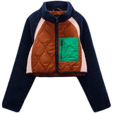 Fongt Women's ZA Grip Velvet Splicing Short Jacket Jacket