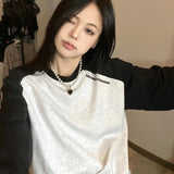 Vintage Raglan Long Sleeve Oversized Sweatshirt-Outfit