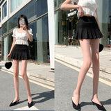 Fongt Ultra-Short Skirt Women High Waist Small Skirt Summer Skirt Mini Hundred Folds Ponmp Skirt Skirt 2025 New