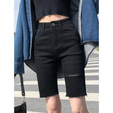 Fongt Hanging Jeans Women's Autumn Pants High Waist Slim Straight Pants Loose With Wide Leg Pants Pants-Outfit