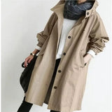 Autumn Windbreaker Mid-length Small Temperament Waist-controlled Women's Woolen