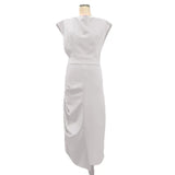 Fongt Spring And Summer New Women's Clothing Pure Color Sleeveless Irregular Dress Dress Dress