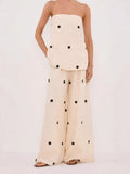 Fongt Trousers Set 2025 Spring And Summer New Fashion Casual Wave Trousers Set Women