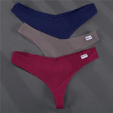 Thong V Waist Design G-String Women's Panties Cotton Panties Female Underpants Solid Pantys Intimates Lingerie