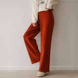 Minimalist High Waist Straight Wide Leg
