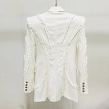 Fongt New Star Fashion Thick Shoulder Pad Tuxedos Denim Jacket Jeans