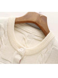 Fongt Spring And Autumn Women's Round-Neck Knitted Shirt Jacket Puppy Pattern Sweater Women Put On The Long Sleeve Design Sense