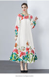 Fongt New Women's Dress Dress Oversized Dress Print 100 Folds T-Shirt With T-Shirt Holiday Casual Dress
