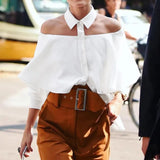 Shoulder Sexy Tunics Halter