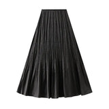 Fongt A-Word Half-Dress Woman 2025 Spring New High-End Temperament Pendant Fishtail 100-Folded Long Dress K532