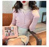 Women's Autumn And Winter Knitted Sweater With 2023 New High-End V Tie Bottom Slim White Long-Sleeved Blouse-Outfit