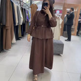 Fongt 2025 New Women's Button Pocket Solid Color Half-Dress Skirt Fashion Suit Woman