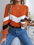 Fongt Wind Shooting 2025 Autumn And Winter Casual Coloring Lantern Long-Sleeved Jacket Sweater Women's Clothing
