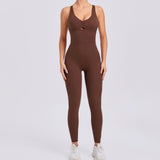 Fongt Adjustable Shoulder Strap Yoga Dance Belly Peach Hip Sports Stretch Tight Suit-Outfit
