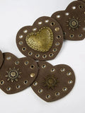 Brown Heart Studded